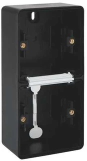 NIKO Underlag 2-modul, lodret, IP55, sort