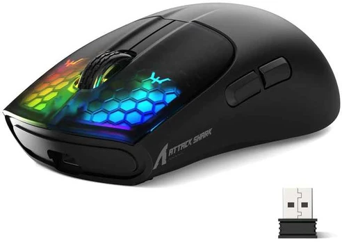 Belaidė žaidimų pelė Attack Shark X5 Juodas