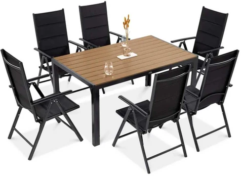 Lauko baldų komplektas SYDNEY, Dark pilkas/Teak