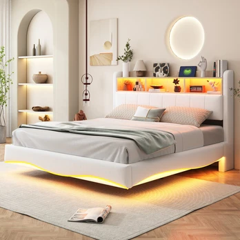 Apšviesta lova su LED, USB, Type-C, 160x200 cm, 1 vnt