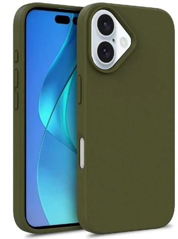 Hurtel Multiple Color Wheat Case MagSafe iPhone 16 - tamsiai žalia