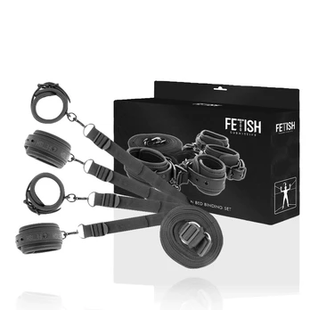 Fetish Submissive Deluxe Restraint Set with Neoprene Lining, Adjustable