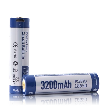 18650 3200mAh su USB, Keeppower baterija su apsauga