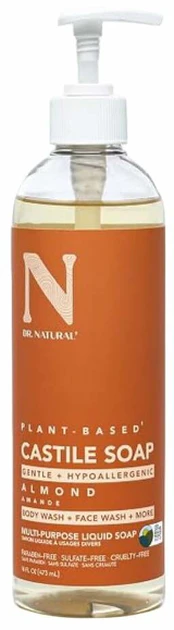 Skystas muilas Dr. Natural Castile Almond, 473 ml
