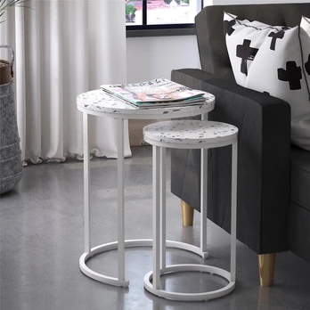 CosmoLiving Amelia Nesting Tables, Terrazzo