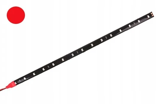Led juosta 12v 30cm raudona