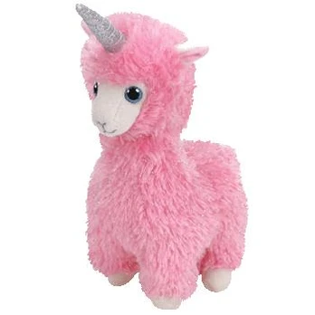 TY Baby rožinė lama su ragu 15 cm, TY36282