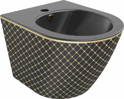 Pakabinama bidė Mexen Lena, Juodas matt/Gold pattern