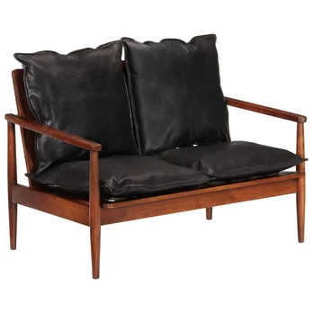 Dvivietė sofa vidaXL, juoda
