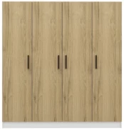 Spinta Kalune Design Kale 3858, balta/riešuto, 52 cm x 180 cm x 210 cm kaina