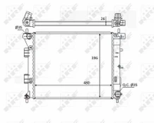 Variklio radiatorius NRF NRF 58522