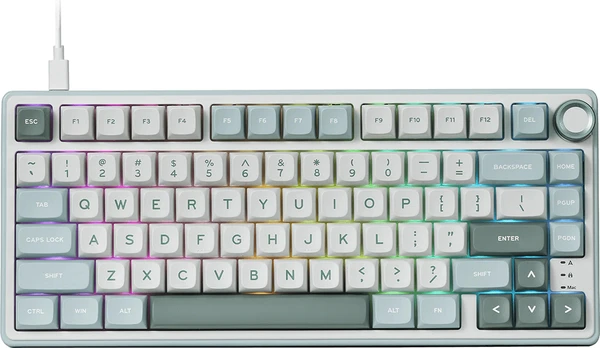 Royal Kludge R75 Sky Cyan, Brown Switch, US