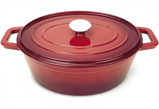 Emaliuotas ketaus puodas 7 l raudonas - Hendi 626825