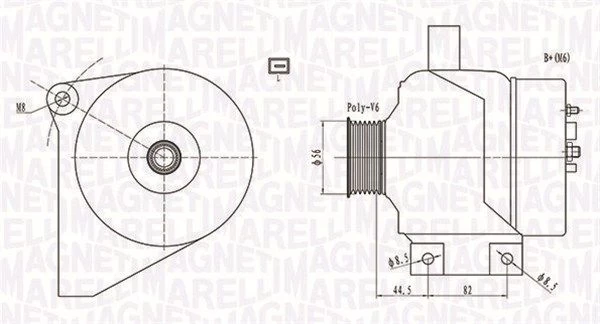 Kintamosios srovės generatorius MAGNETI MARELLI 063731861010