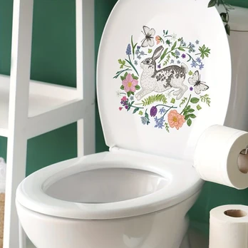 WC lipdukas, zuikio gėlė