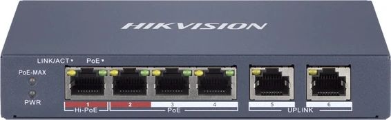 Hikvision DS-3E1106HP-EI network switch Managed Fast Ethernet (10/100) Power over Ethernet (PoE) Grey
