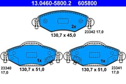 ATE 13.0460-5800.2 Brake pad set