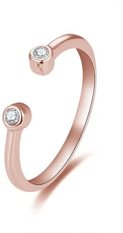 Beneto Fine bronze ring with zircons AGG471-RG