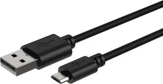 Kabelis USB Ansmann USB-A - microUSB 1 m Juodas (1700-0129)