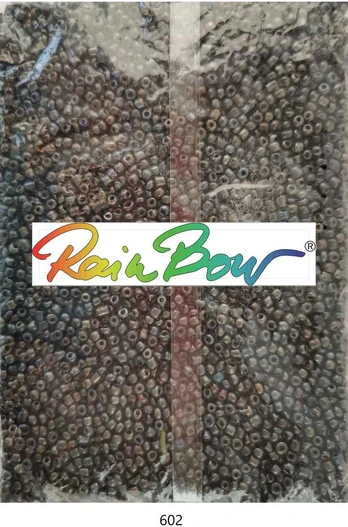 Stikliniai apvalūs karoliukai (biseris) Nr. 6/0 RainBow® 500g, spalva 602