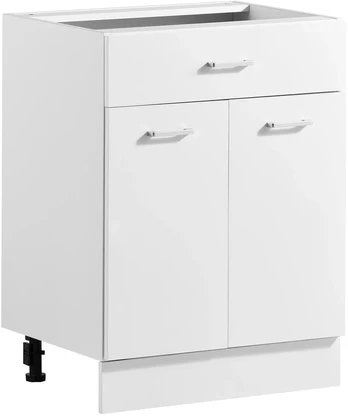 VEVOR Balta „Shaker“ stiliaus grindinė spintelė 80 cm
