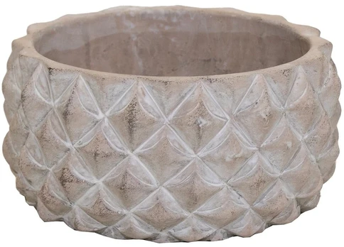 Mega Keraminis vazonas Gizeh, apvalus, smėlinis, 19 x 10(A) cm