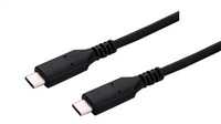 C-TECH kabelis USB 4.0, Type-C (CM/CM), PD 100W, 40Gbps, 0,5m, černý