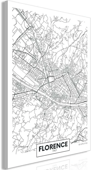 Artgeist Paveikslas - Florence Map (1 Part) Vertical