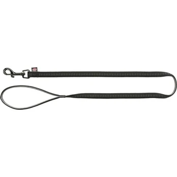 TRIXIE Softline Elegance pavadys, S 1m/15mm, juodas/grafito