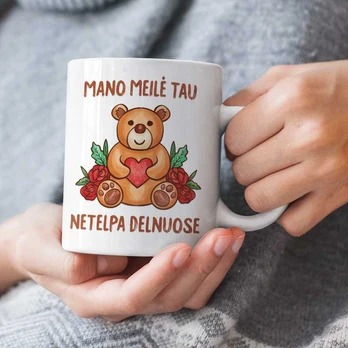 Puodelis "Mano meilė Tau netelpa delnuose"