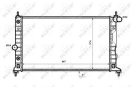 Variklio radiatorius NRF NRF 53844