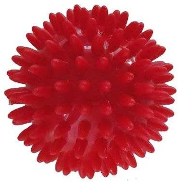 Ežiukas masažo kamuolys 7 cm Raudonas