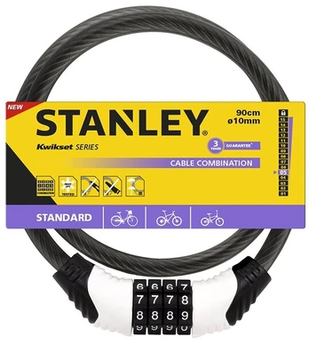 Dviračio kodinė spyna su trosu S741-153 STANLEY