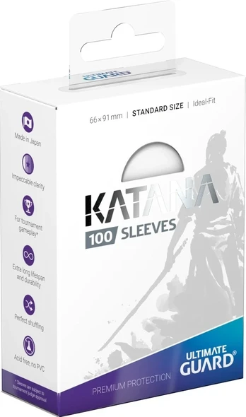 Ultimate Guard Katana Sleeves Standartinis dydis (100) - Transparent