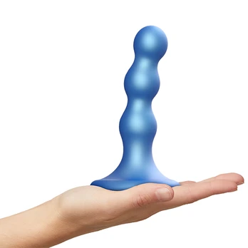 Strap-On-Me - Dildo Plug Balls Metallic Blue S Strap-on dildo