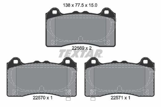 TEXTAR 2256901 Brake pad set
