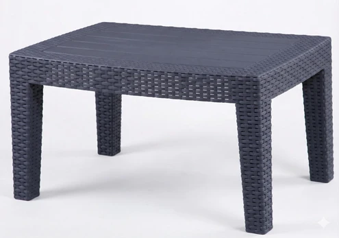 Rotango sodo stalas 70x50x38 cm, pilkas