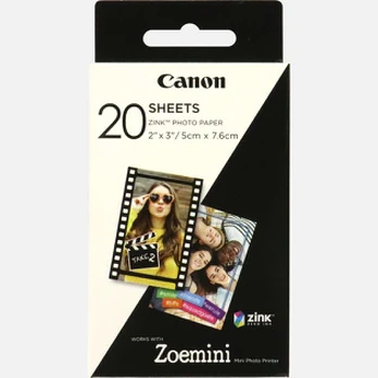 20 sheets | ZP-2030 | Photo Paper | White | 5 x 7.6 cm