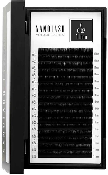 Nanolash VOLUME LASHES false eyelashes 0.07 C #11 mm 1 u