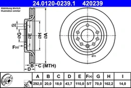 ATE 24.0120-0239.1 Brake Disc
