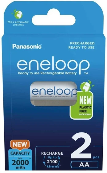 Įkraunamos baterijos PANASONIC ENELOOP AA 2000 mAh 2 vnt. (BK-3MCDE/2CP)
