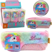 Lean Plush Pieštukas Case With Unicorn Shiny Elements Unicorn Colorful kaina