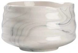 Ceramic matcha bowl CHiATO Chawan Cloud Mist – Baltas / Greyish mėlynas