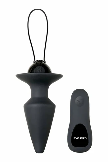 EVOLVED Plug & Play Black - Soft Silicone Remote-Controlled Intimate Device
