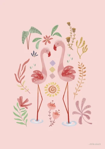 Little Dutch Poster ´Blooming Safari` 2-sided A3
