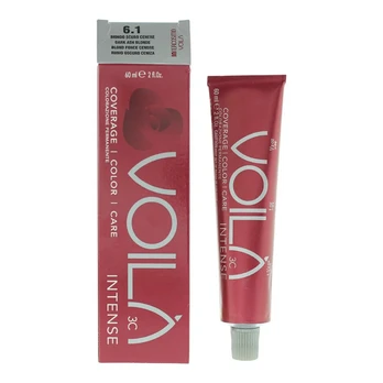 "Intercosmo Voilà 3C Intense 6.1 Dark Ash Blonde" plaukų dažai 60ml