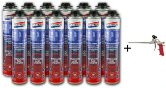 Montažinės putos su priedais Polynor Windows & Doors, 650 g, 12 vnt. kaina