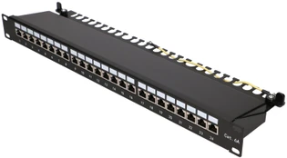 Extralink Patch Panel - Extralink CAT6A STP, 24 ports