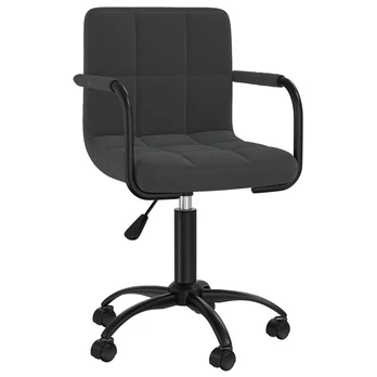 Pasukama biuro kėdė, juodos spalvos, aksomas CFE758358
