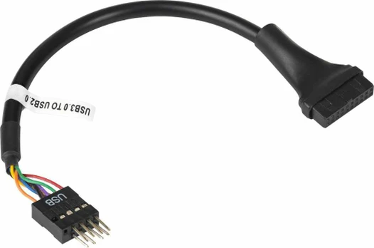 AKYGA Adapteris su kablem AK-CA-75 USB 9 pin m / USB 19 pin f 20cm